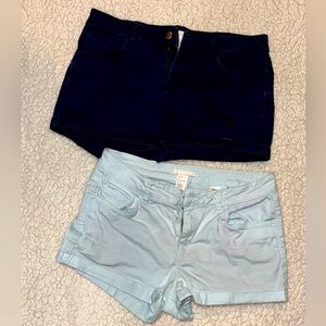 H&M Shorts Bundle - Y2K Utility Shorts Dark Blue Light Green - Women’s Size 6